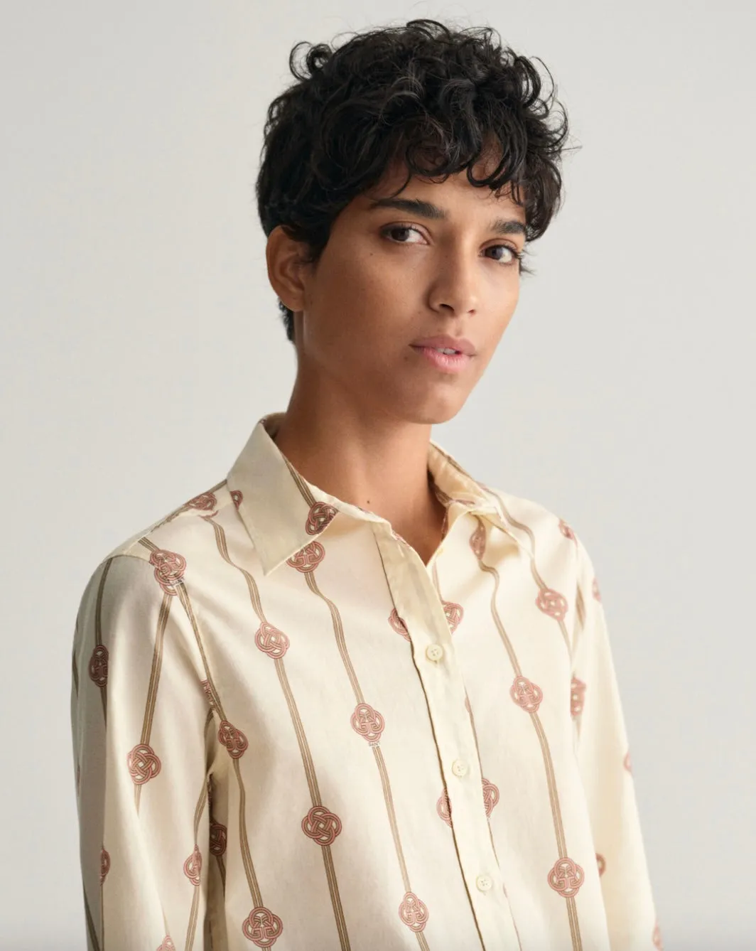 Gant Womens Monogram shirt  - Classic blue or khaki