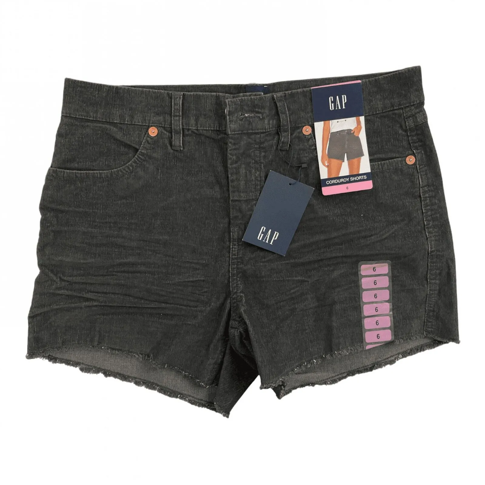 Gap Womens Frayed Hem 4"  Inseam Corduroy Short QLS0910S