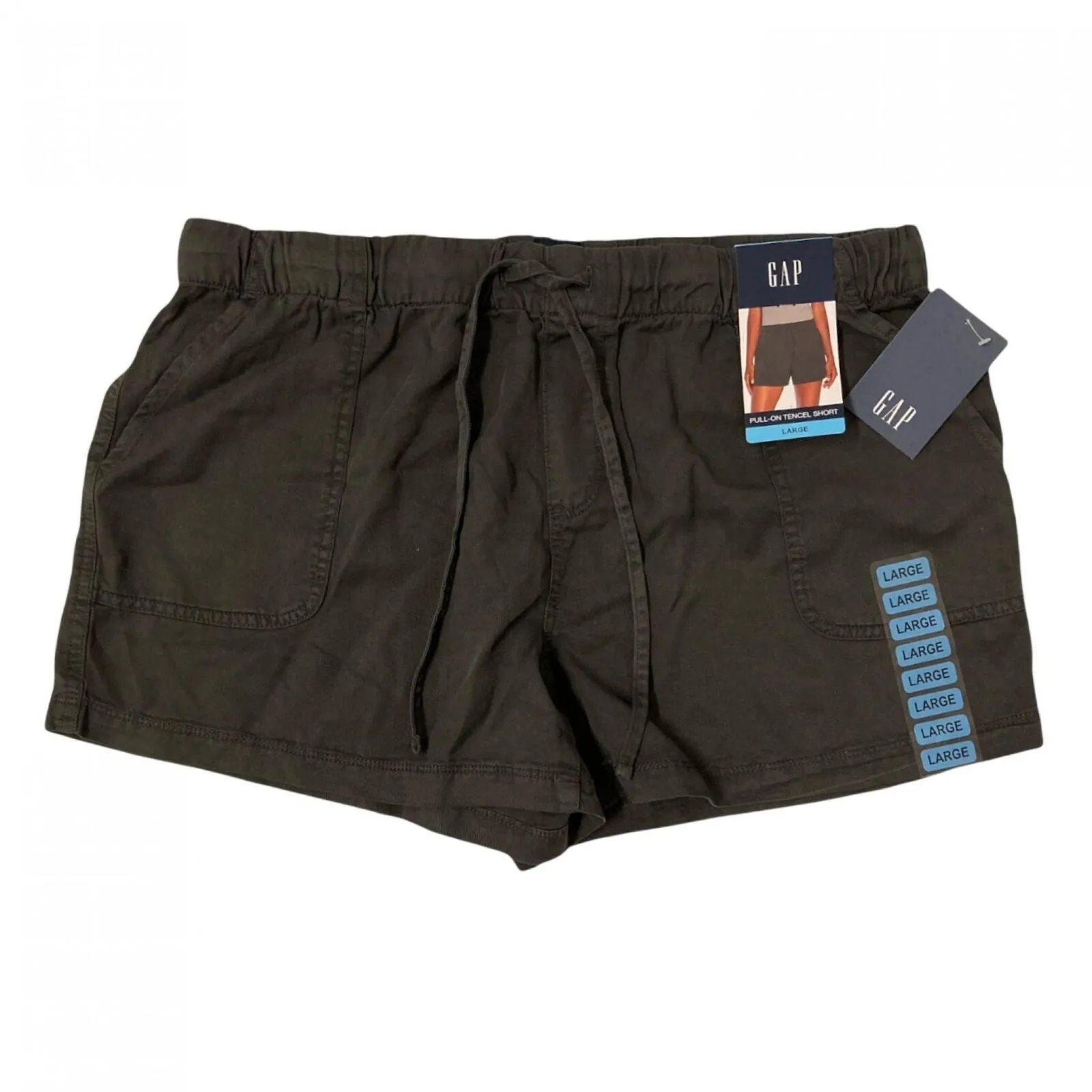 Gap Womens Lyocell Drawstring Pull-On Tencel Shorts QLS08565