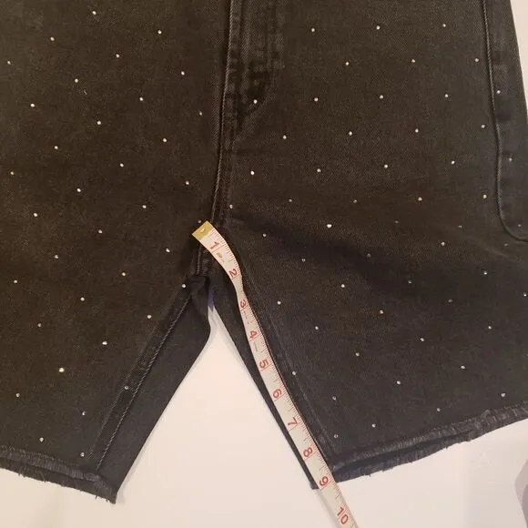 Generation Love Freya Washed Black Crystal Shorts
