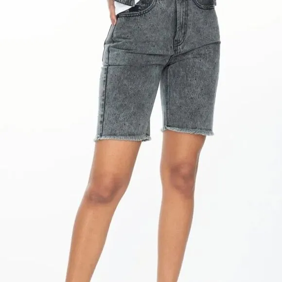 Generation Love Freya Washed Black Crystal Shorts