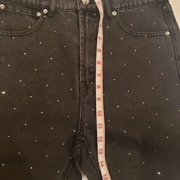 Generation Love Freya Washed Black Crystal Shorts
