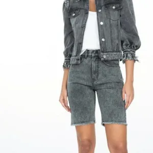Generation Love Freya Washed Black Crystal Shorts