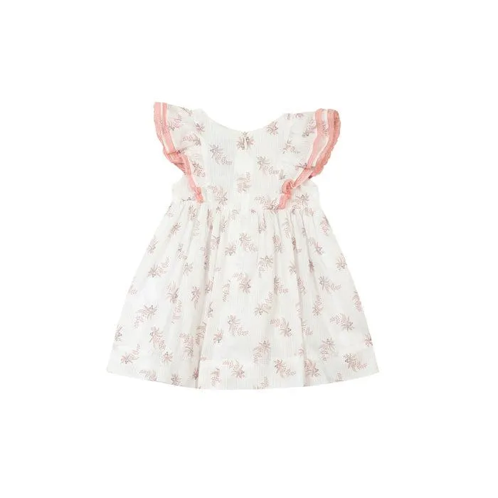 Girls Ivory Bouquet Print Dress