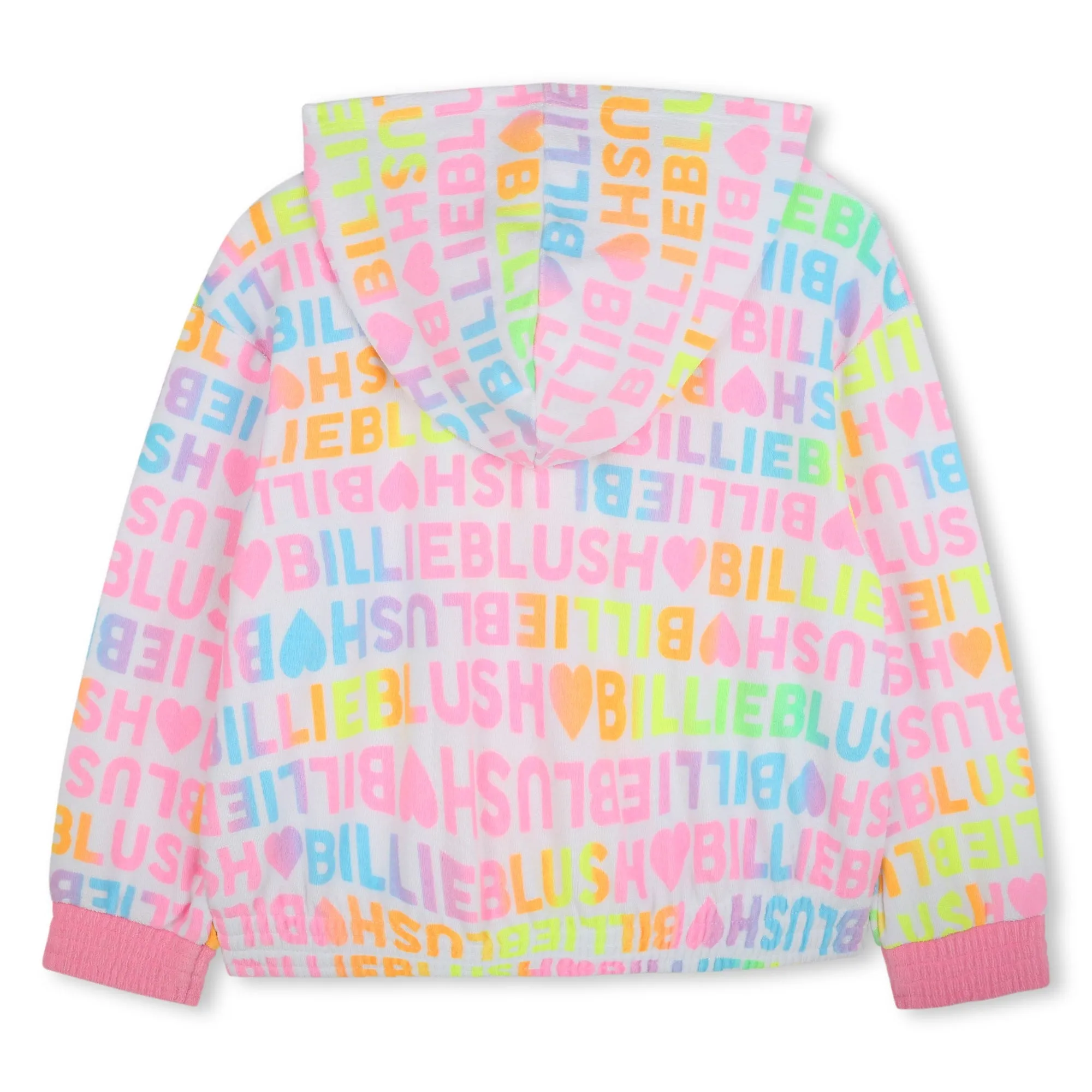 Girls White Logo Hooded Cardigan
