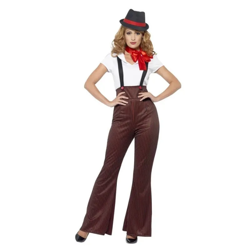 Glam Gangster Costume, Black & Red
