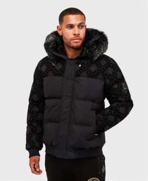 Glorious Gangsta Lavin Short Puffer Bomber Jacket Black
