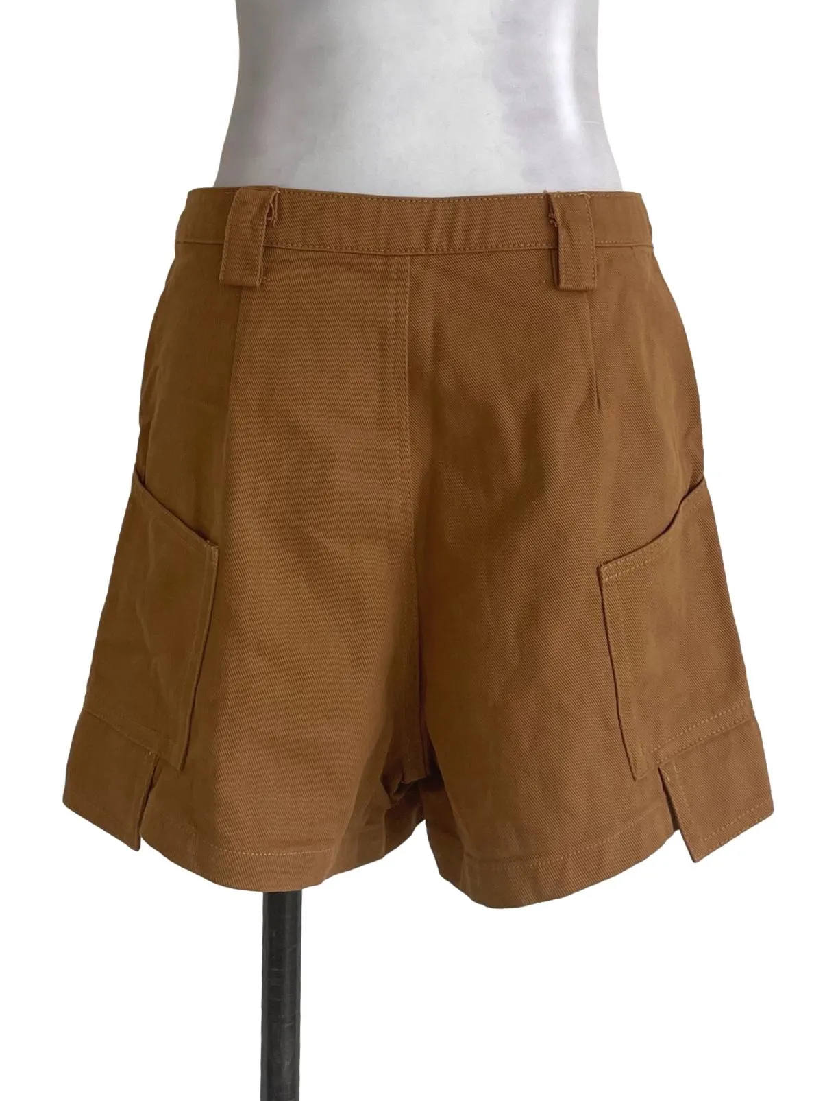 Golden Brown Denim Shorts