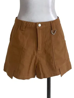 Golden Brown Denim Shorts