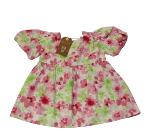 Greens and Pinks Floral Dress