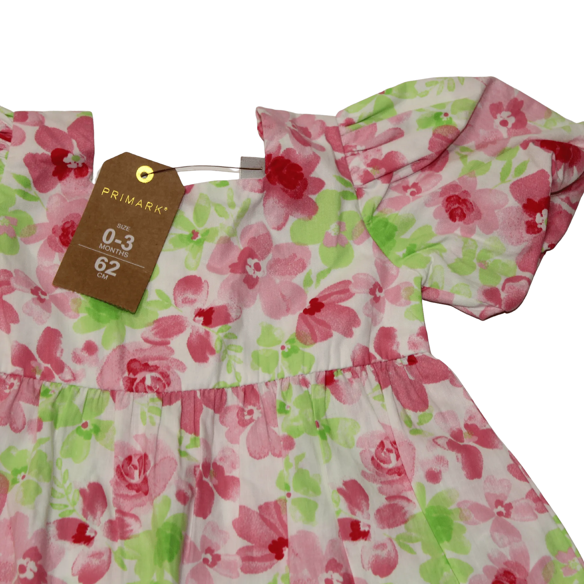 Greens and Pinks Floral Dress