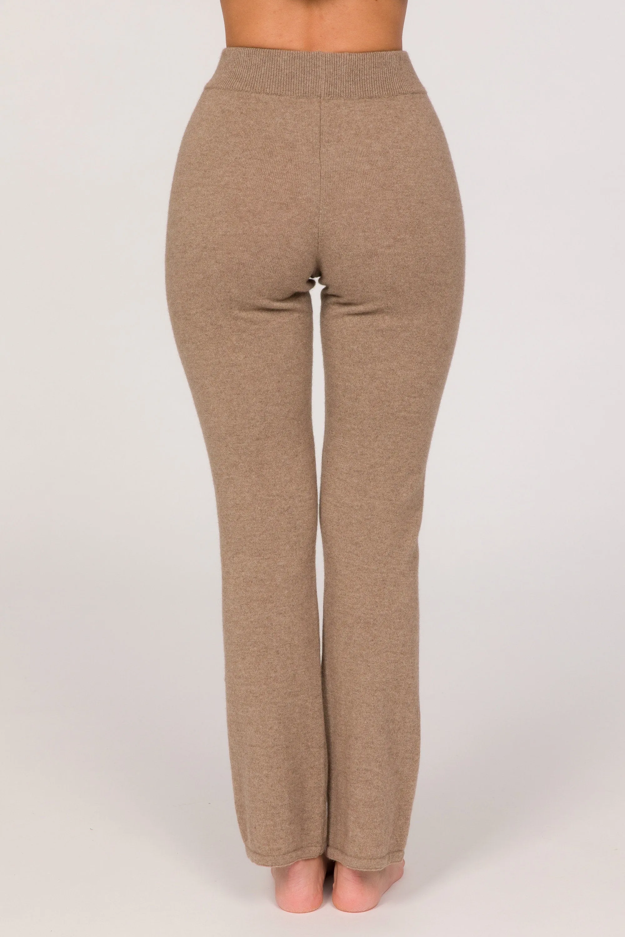 Guru Eco-Cashmere High Waist Pants - Dark Beige