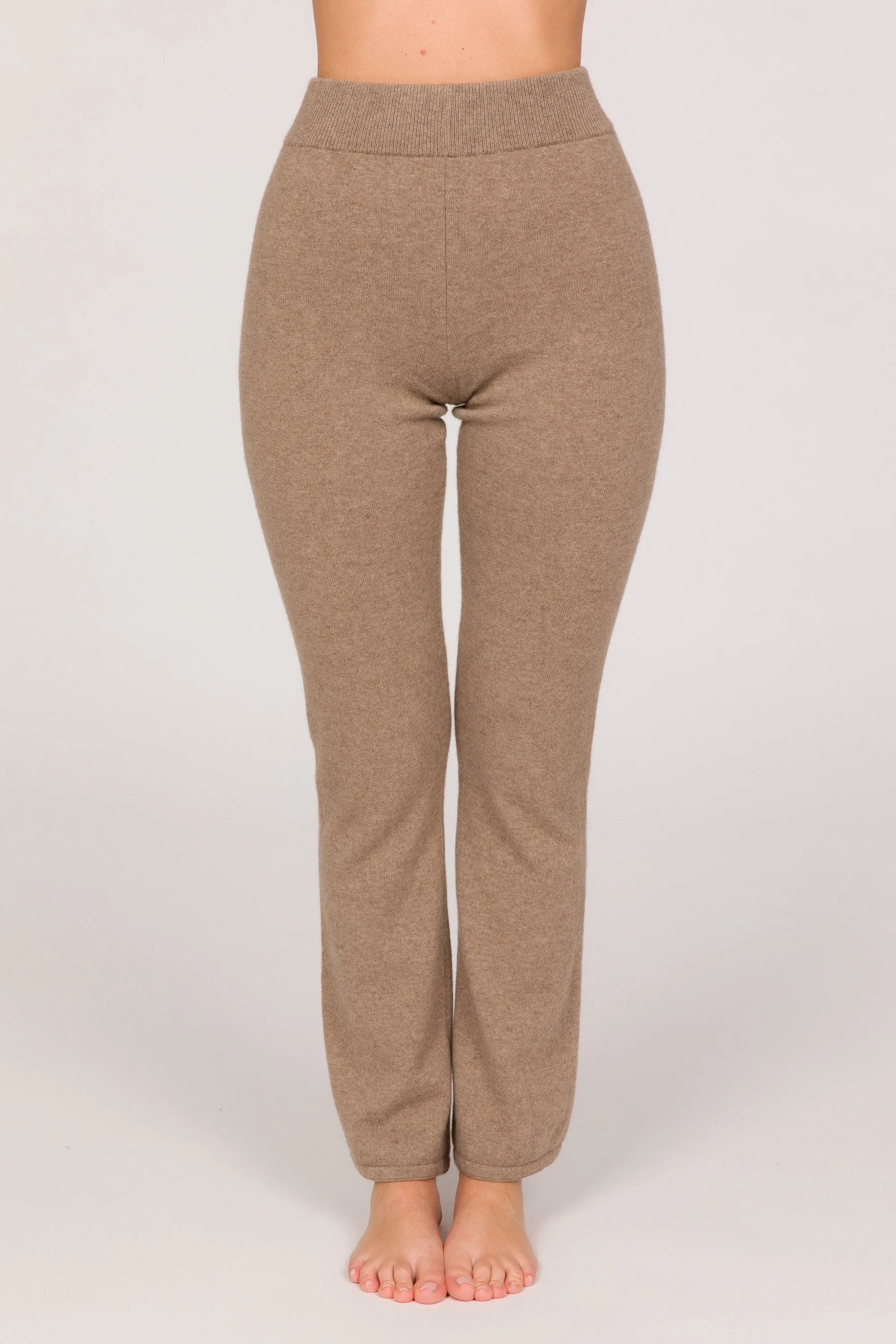 Guru Eco-Cashmere High Waist Pants - Dark Beige