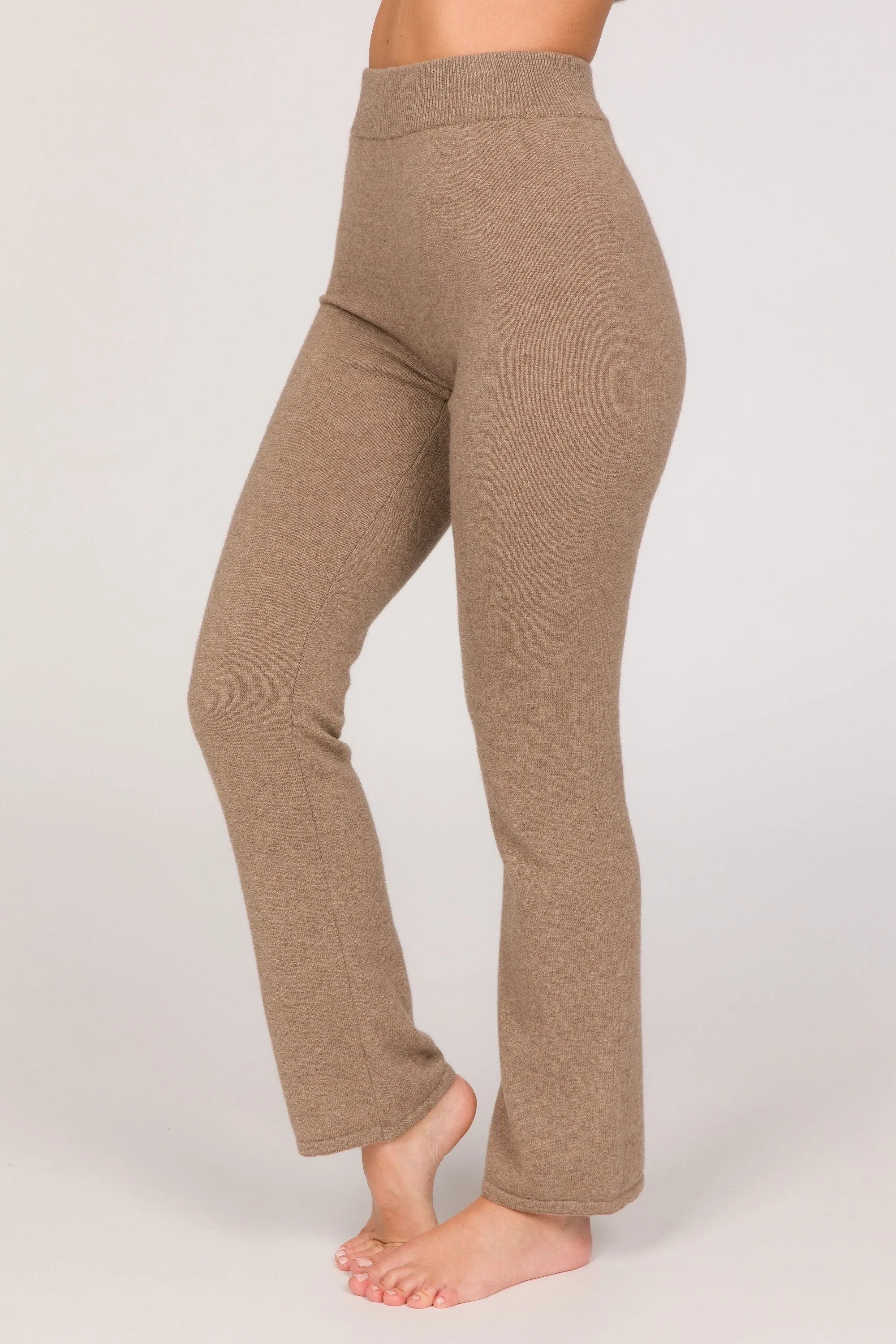 Guru Eco-Cashmere High Waist Pants - Dark Beige