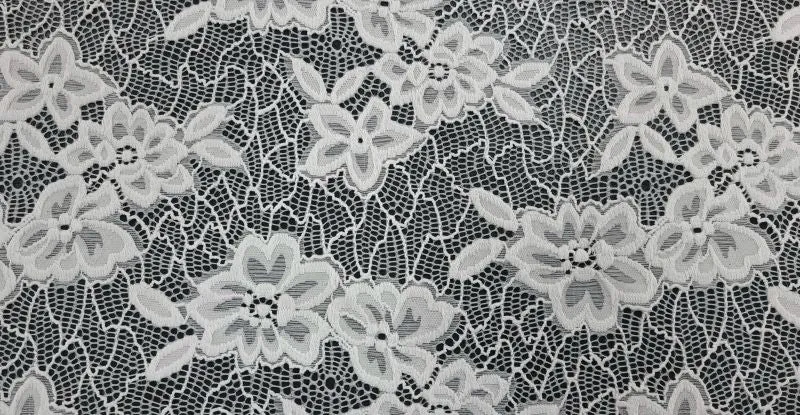 Heavy Weight Stretch Lace White