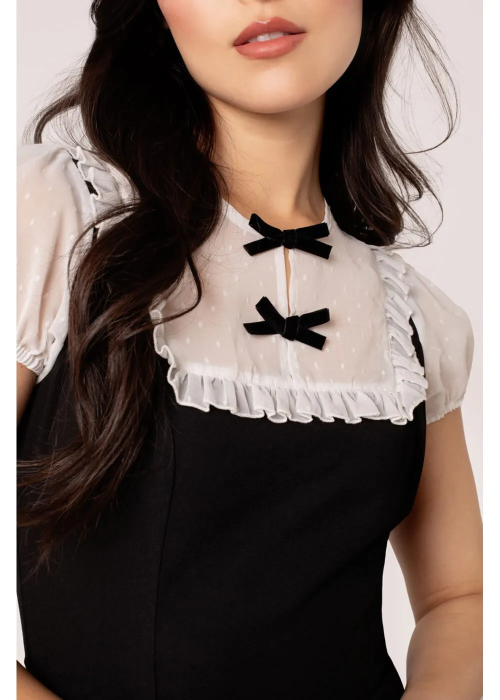 Hell Bunny Alice 60's Dress Black White