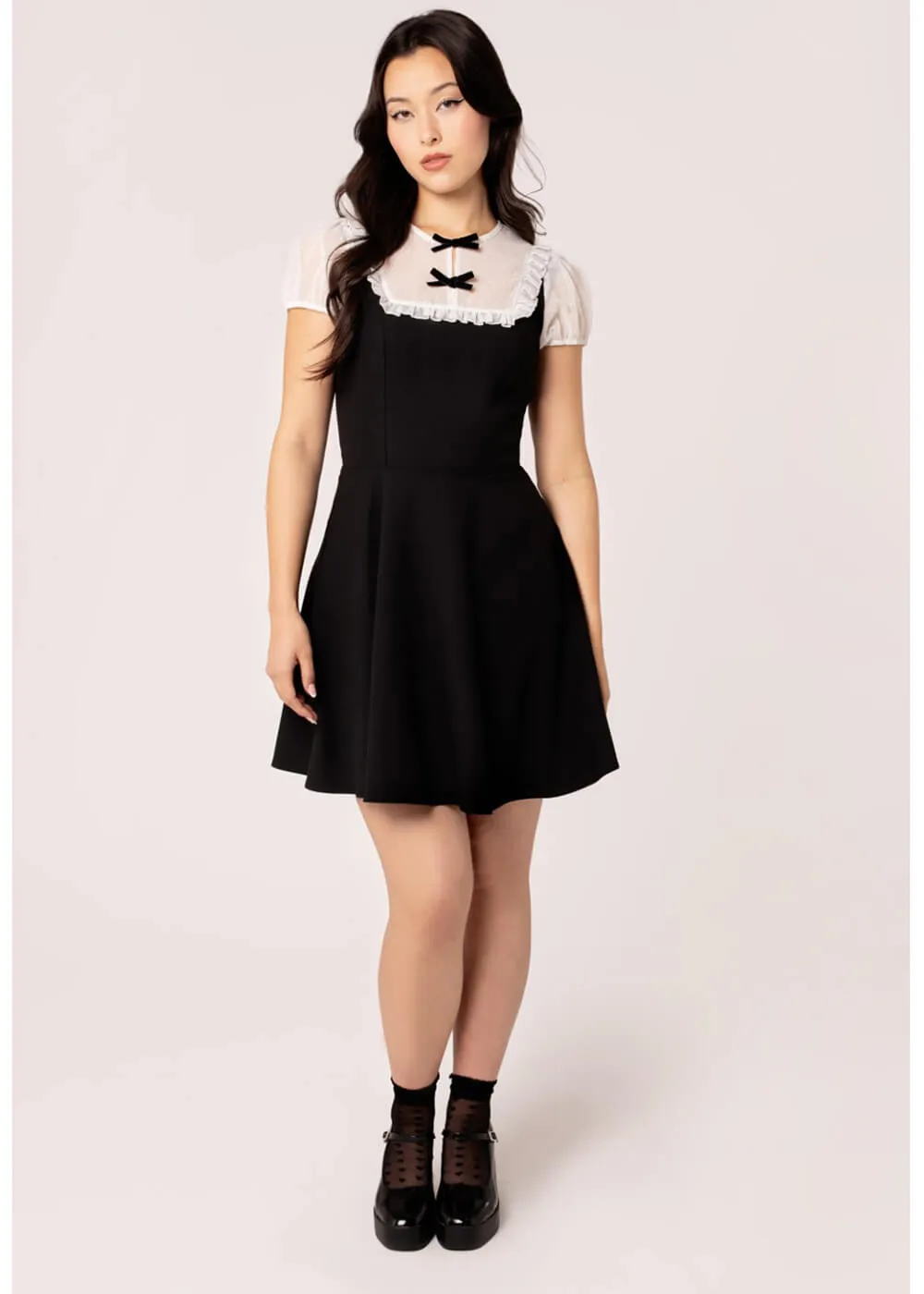 Hell Bunny Alice 60's Dress Black White
