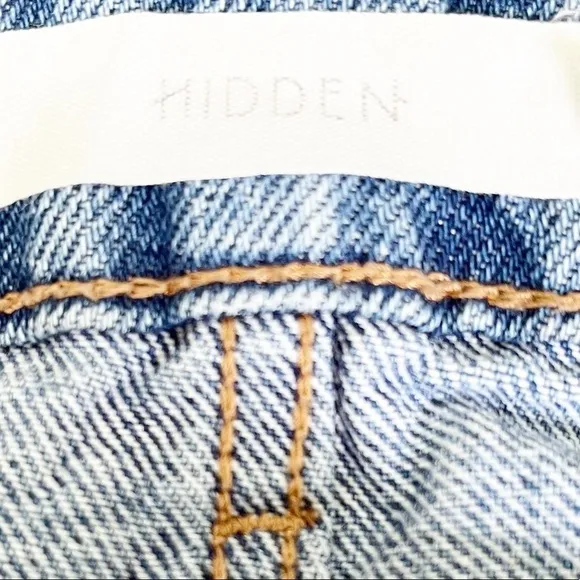 Hidden Finn High Rise Distressed Denim Shorts