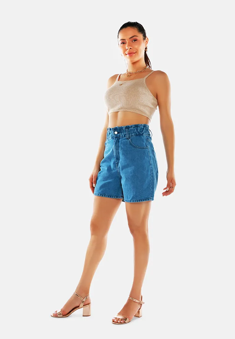 High Waist Denim Shorts