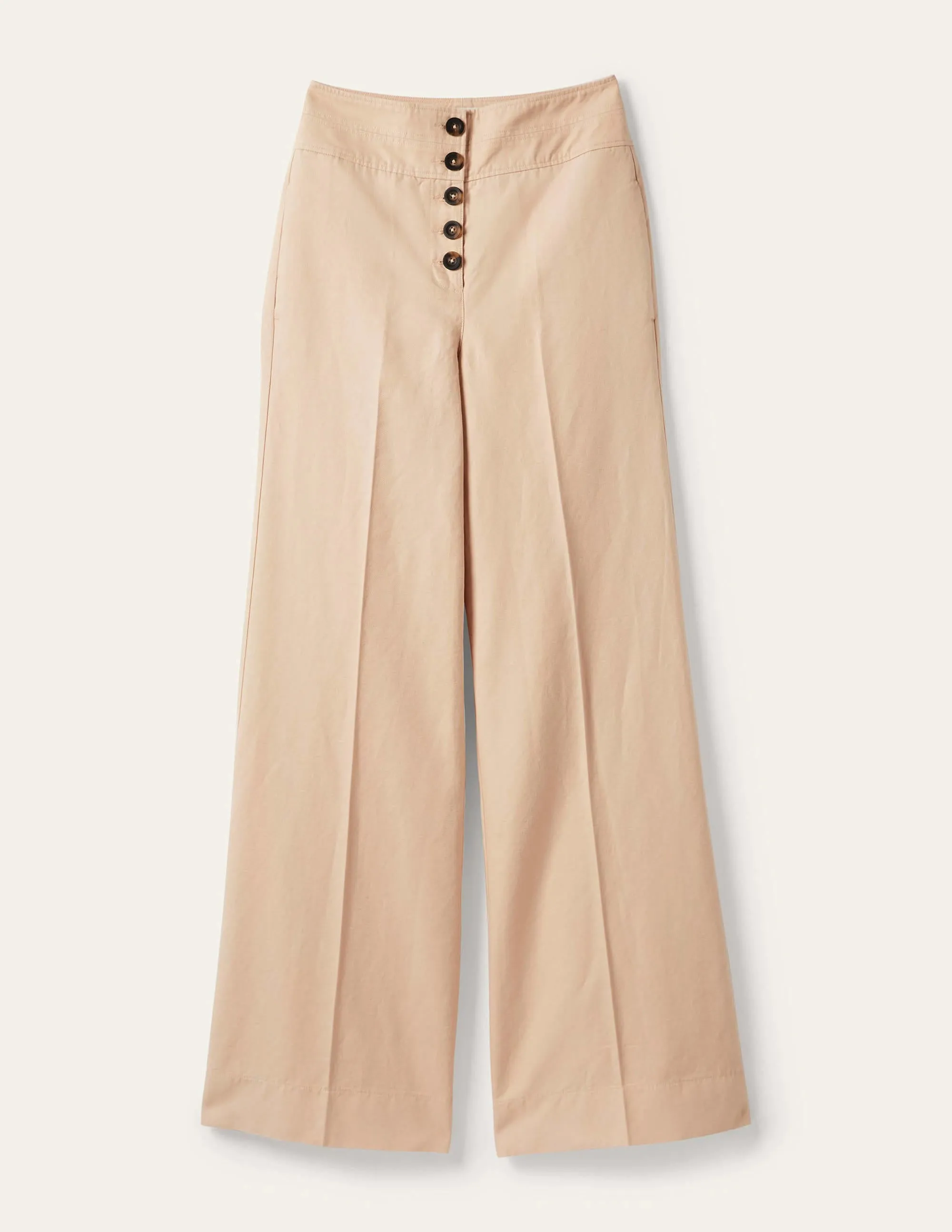 High Waist Wide Leg Trousers-Frappe