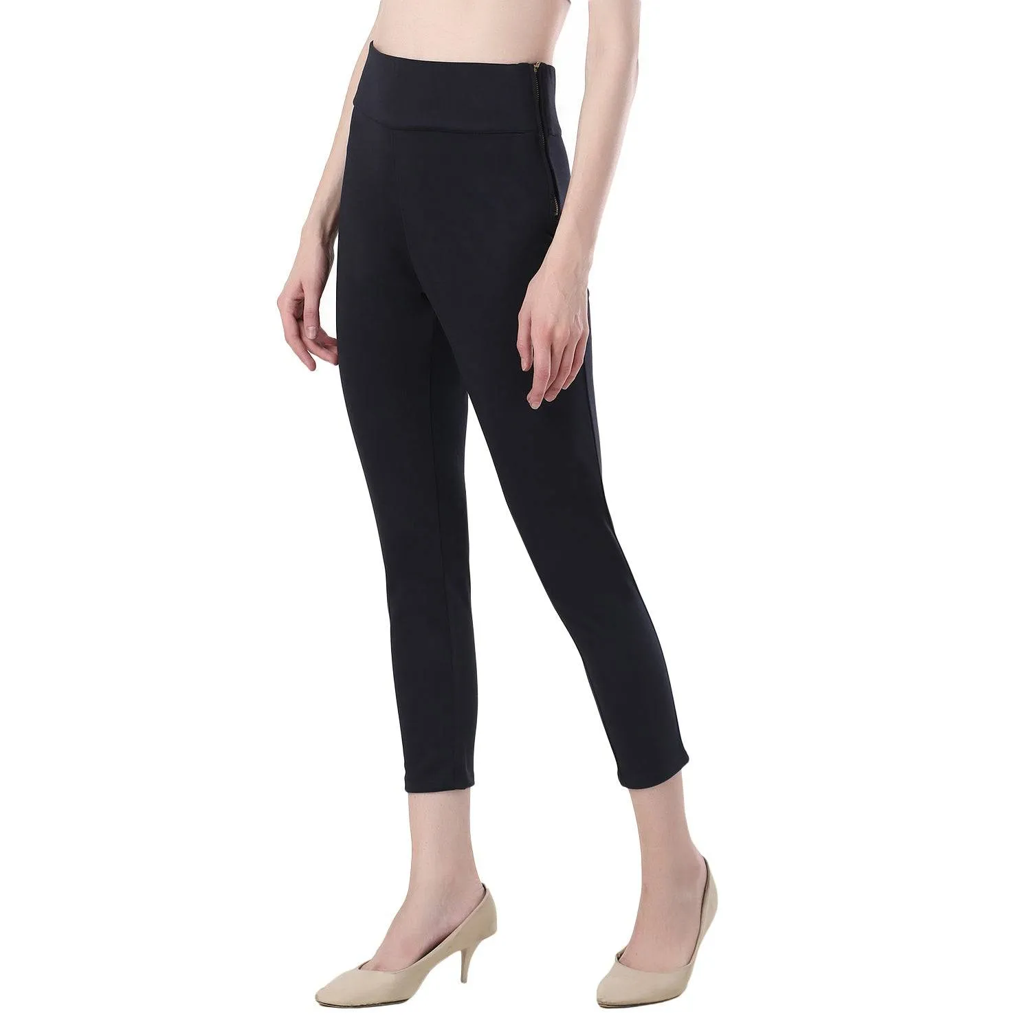 High-Waisted Classic Cigarette Trousers