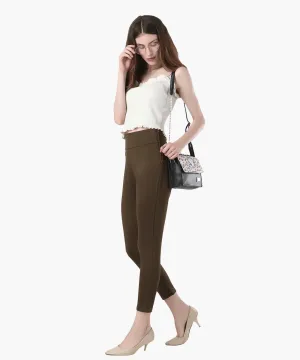 High-Waisted Classic Cigarette Trousers