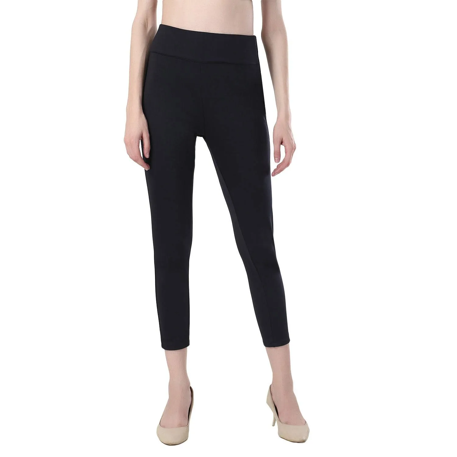High-Waisted Classic Cigarette Trousers