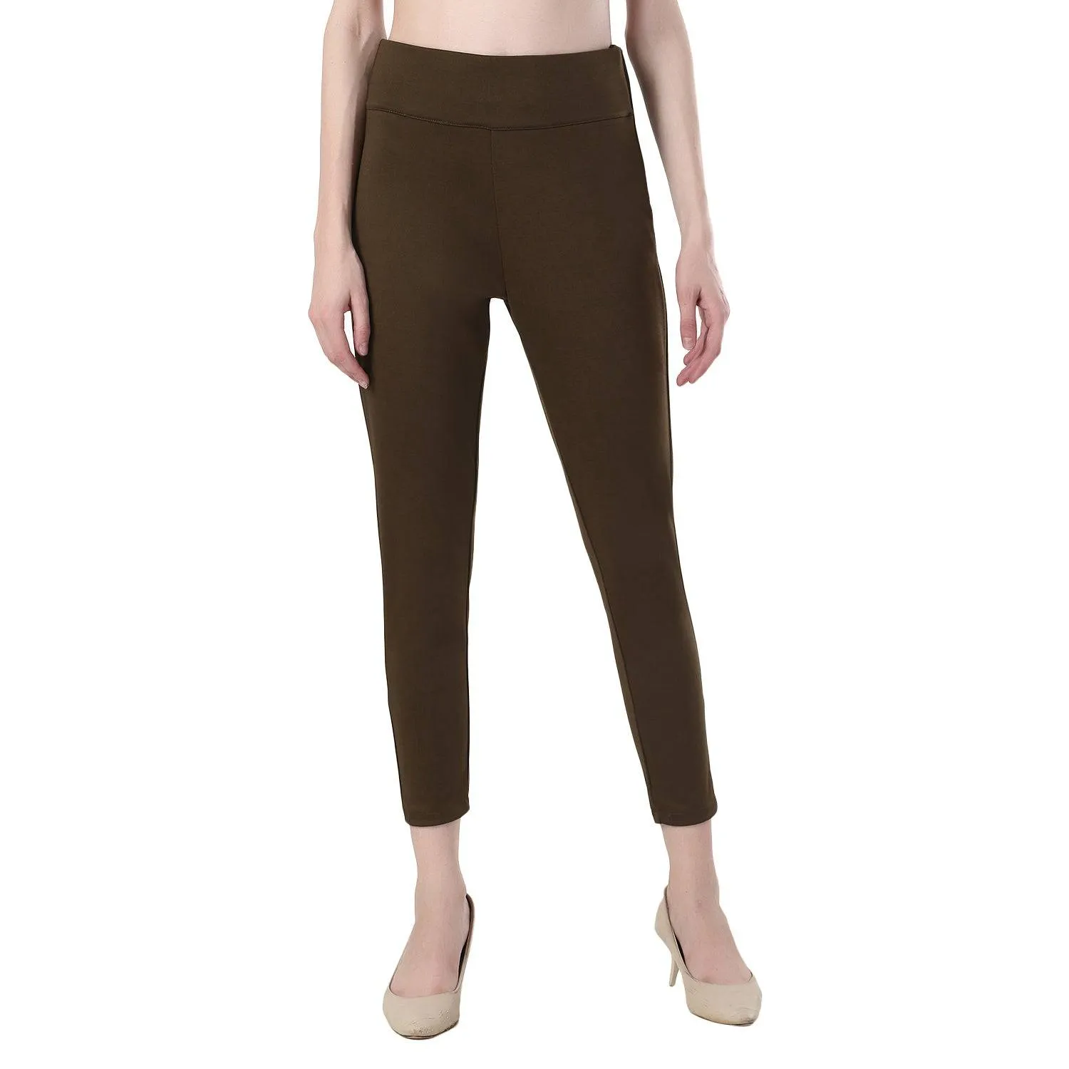 High-Waisted Classic Cigarette Trousers
