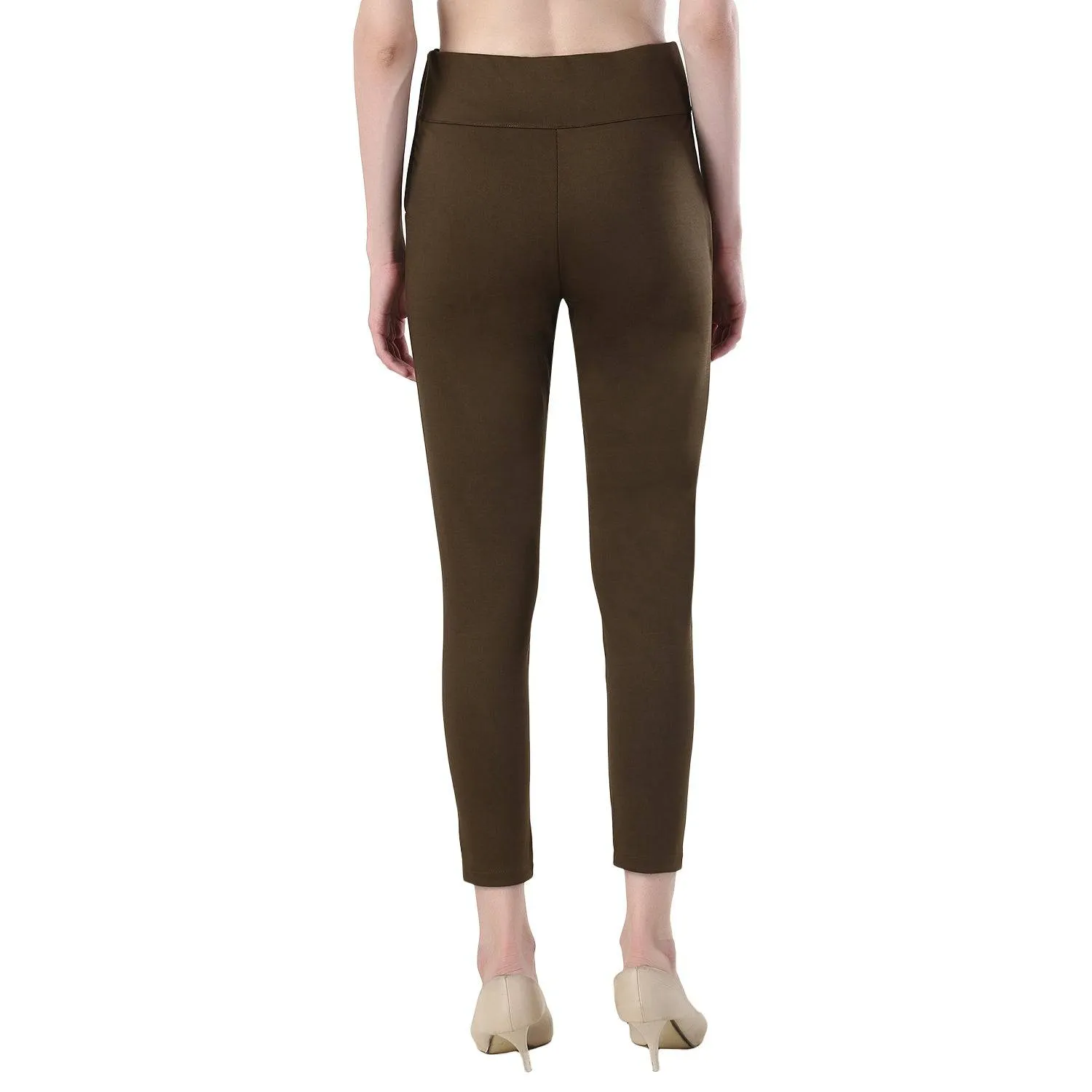 High-Waisted Classic Cigarette Trousers