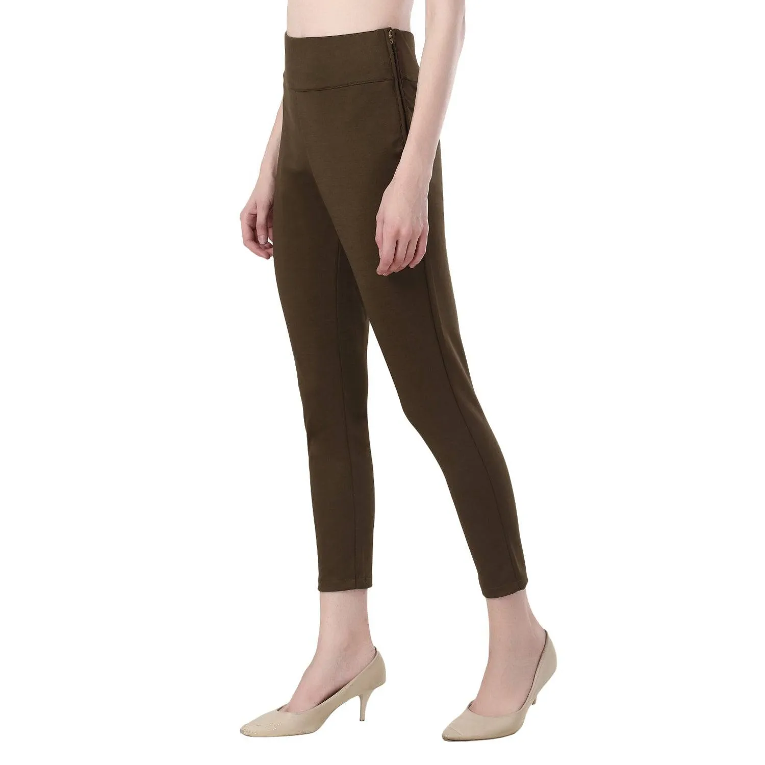 High-Waisted Classic Cigarette Trousers