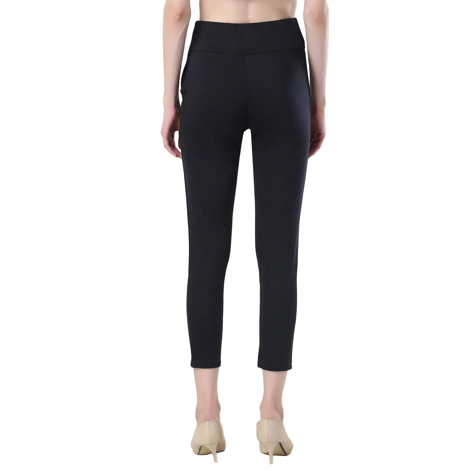 High-Waisted Classic Cigarette Trousers