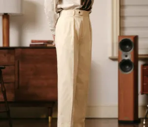 High-Waisted Corduroy Trousers