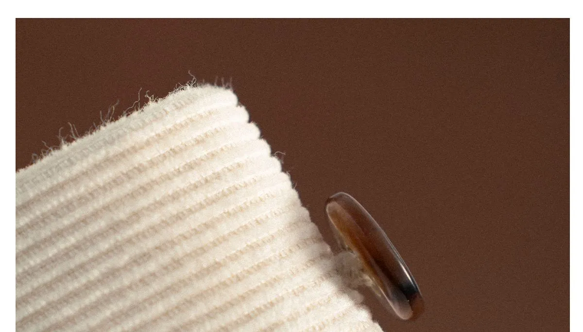High-Waisted Corduroy Trousers