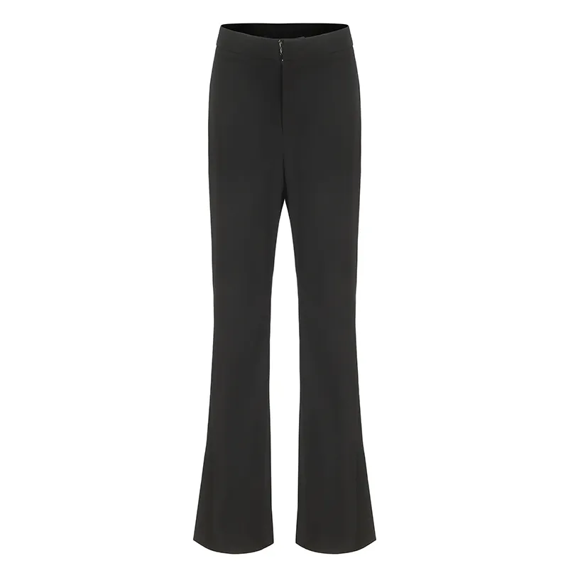 High-Waisted Flared Trousers