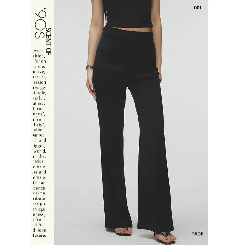 High-Waisted Flared Trousers