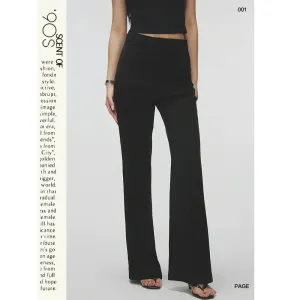 High-Waisted Flared Trousers