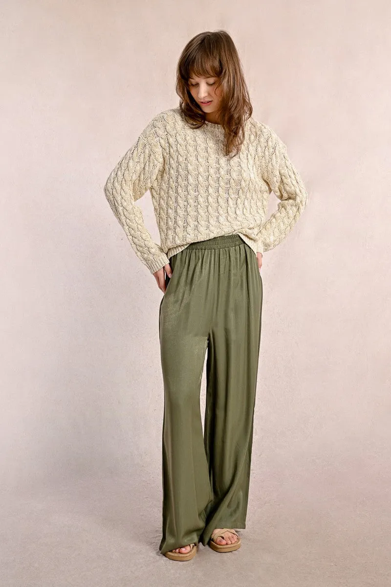 HIGH-WAISTED FLUID PANTS