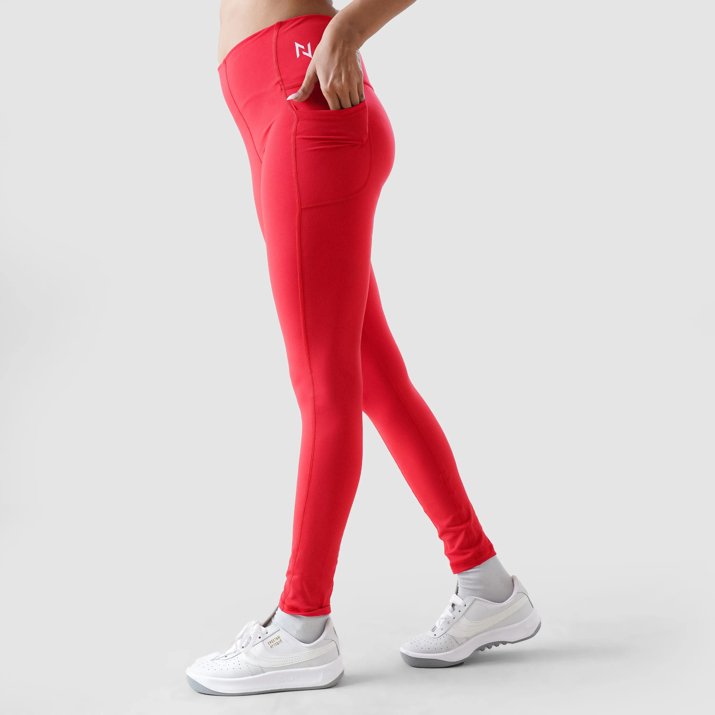 High Waisted Leggings Red