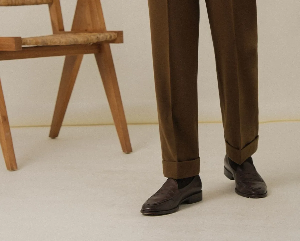High-Waisted Pleat Trousers