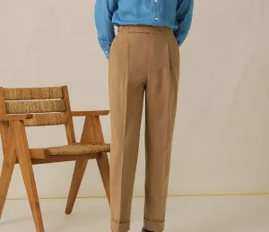 High-Waisted Pleat Trousers