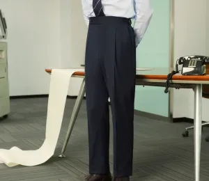 High-Waisted Pleated Trousers