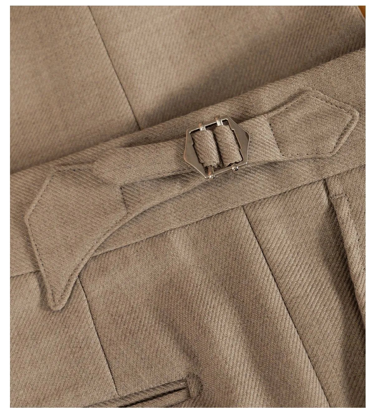 High-Waisted Pleated Trousers