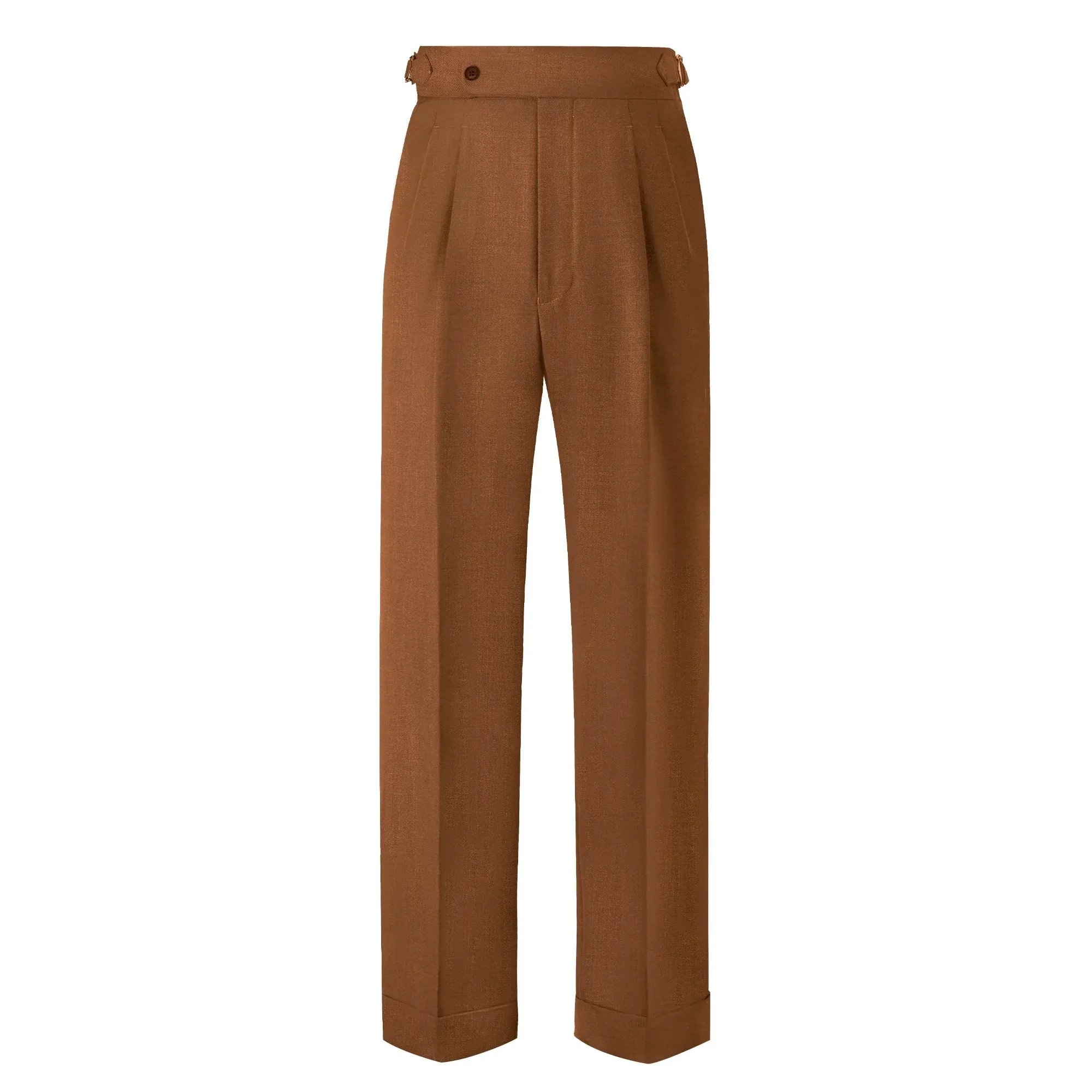 High-Waisted Pleated Trousers