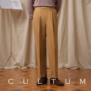 High-Waisted Pleated Trousers