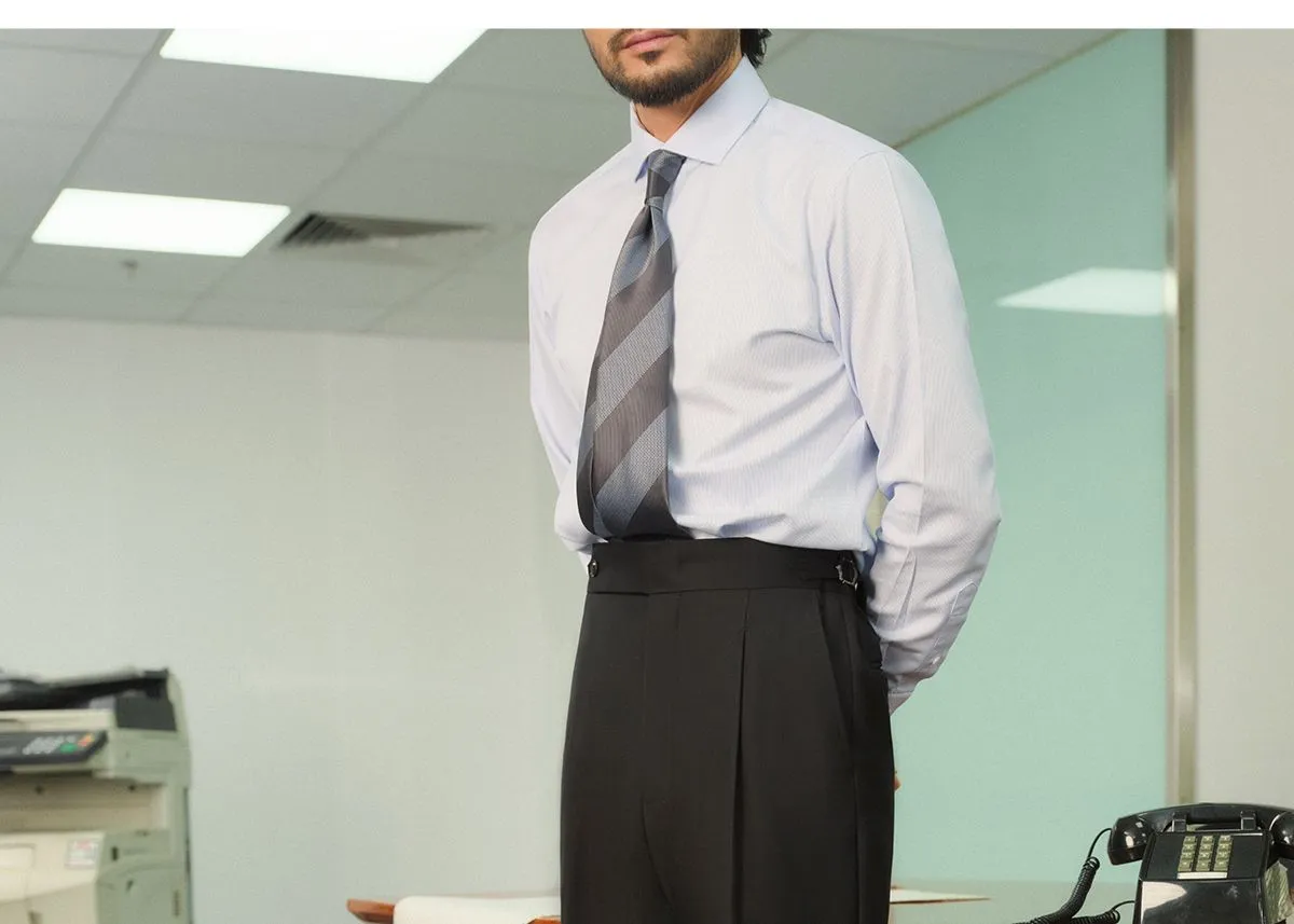 High-Waisted Pleated Trousers