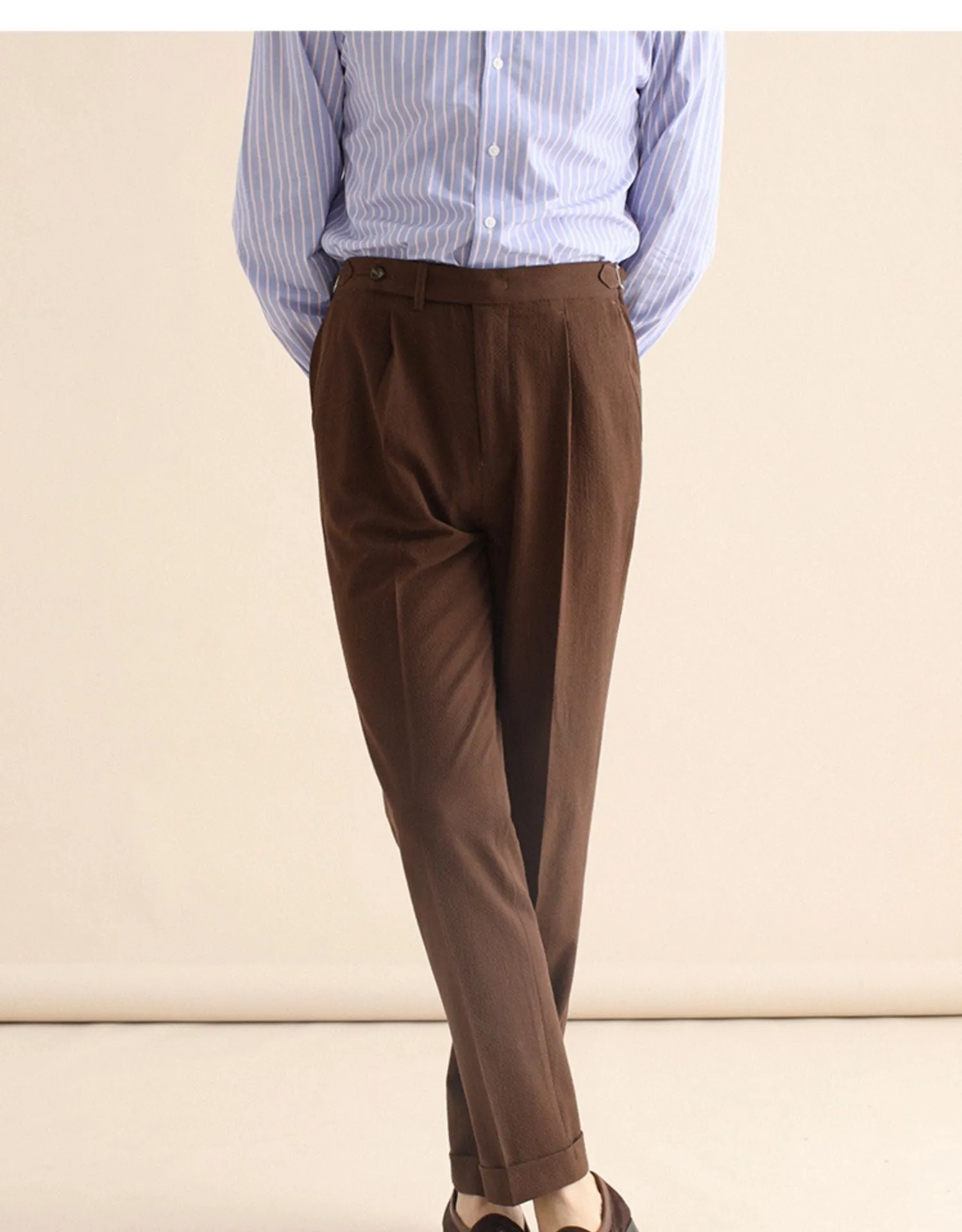 High-Waisted Tailored Trousers