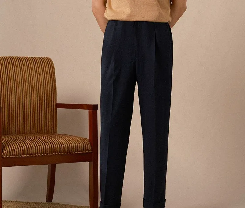 High-Waisted Tailored Trousers