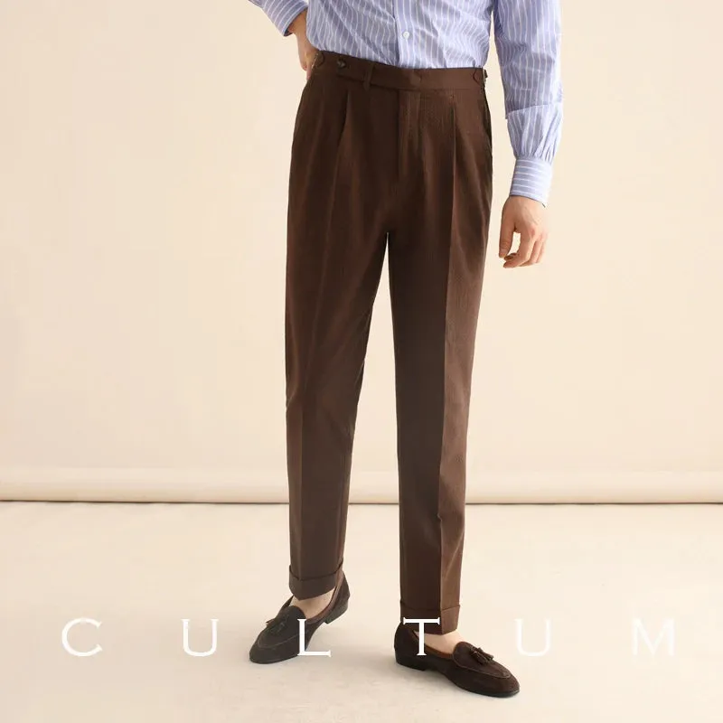 High-Waisted Tailored Trousers