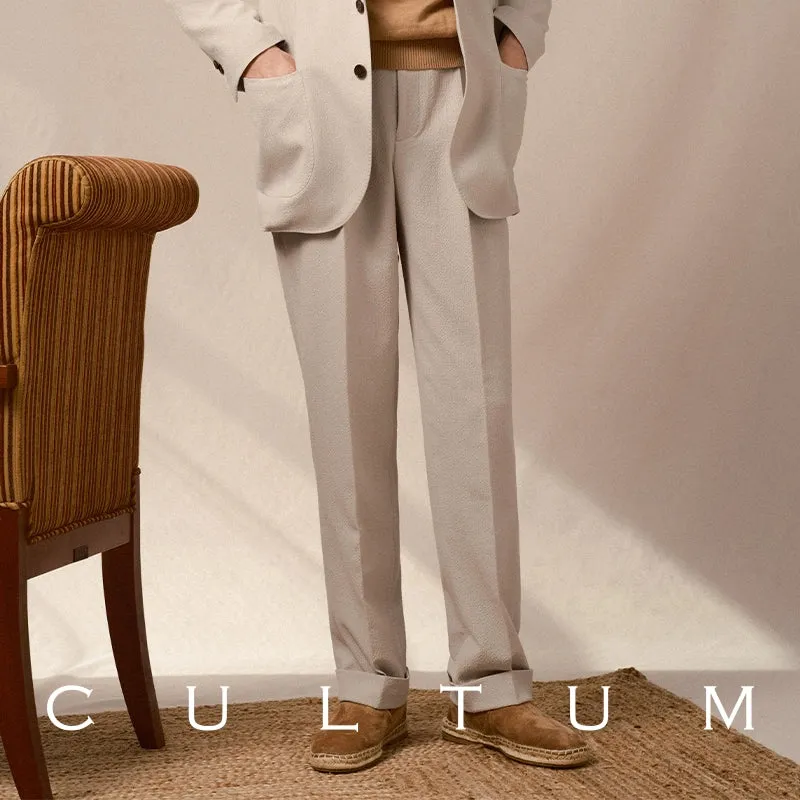 High-Waisted Tailored Trousers