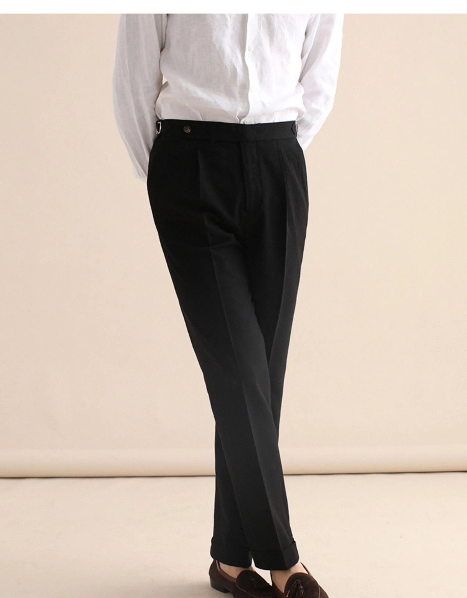 High-Waisted Tailored Trousers